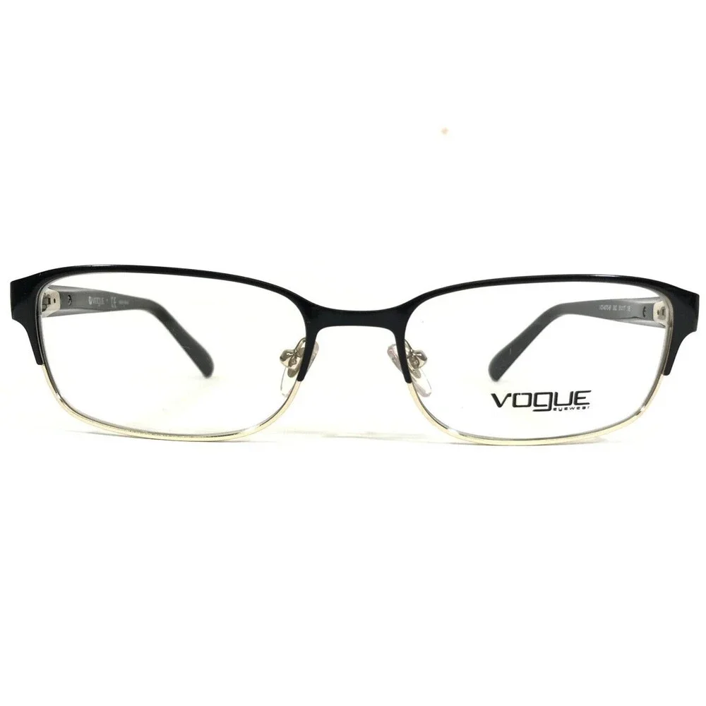 Vogue Eyeglasses Frames VO4073-B 352 Black Gold Rectangular Full Rim 51-17-135
